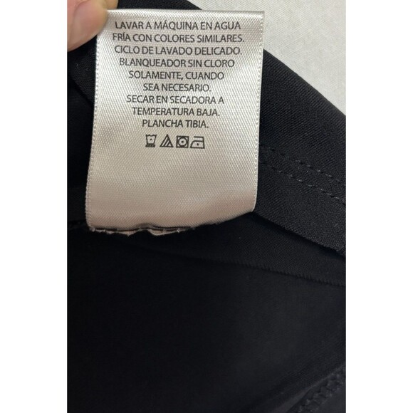 George Faux Wrap Blouse Womens L Black Twist Front Y2K Career Evening Out - Picture 7 of 9